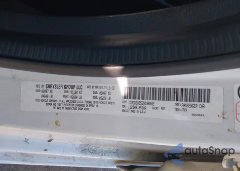 2014 Dodge Avenger Se из США, поврежденный, VIN 1C3CDZAB5EN188602